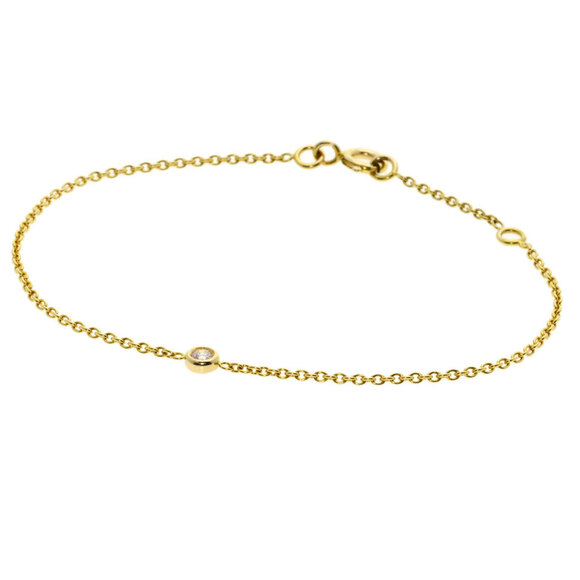 DIOR 18k Yellow Gold Diamond Charm Bracelet - Picture 1 of 6